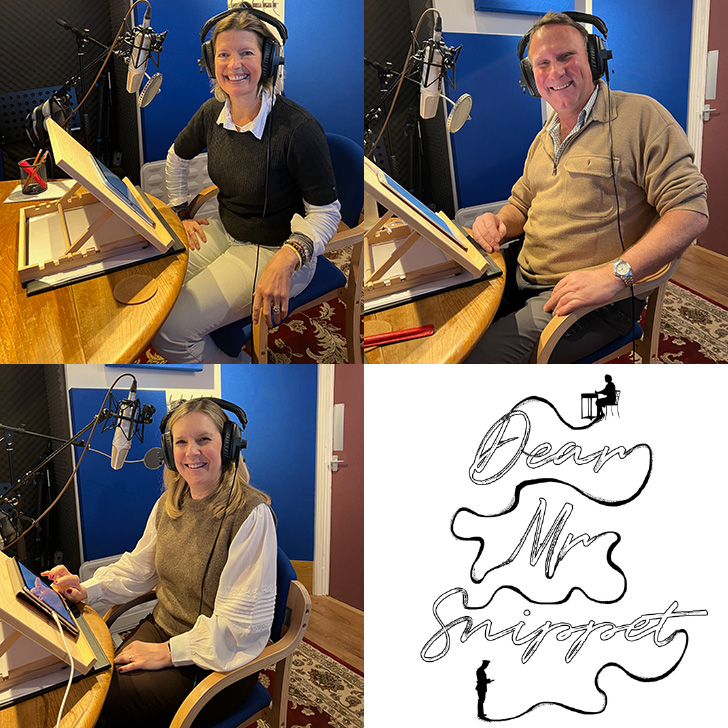 Recording "Dear Mr. Snippet" for Roseanna Rolph