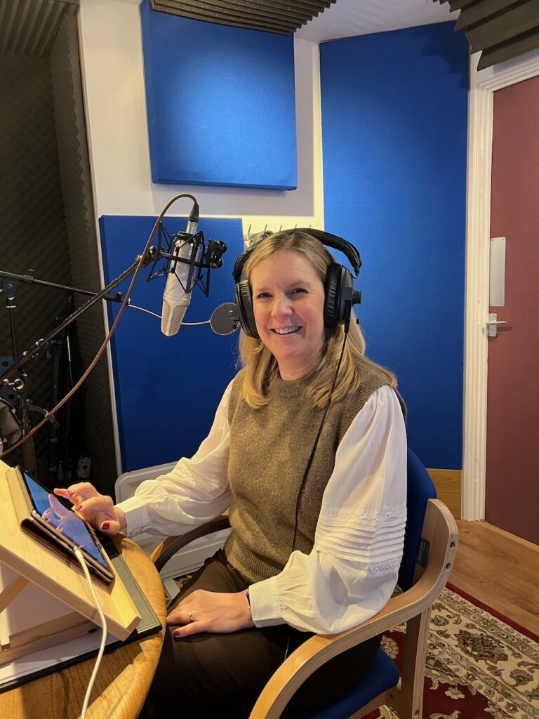 Author Roseanna Rolph working on "Dear Mr Snippet" at Landen Park Studio